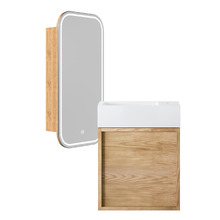 Cali 450mm Wall Hung Small Space Vanity Package with LED Mirror